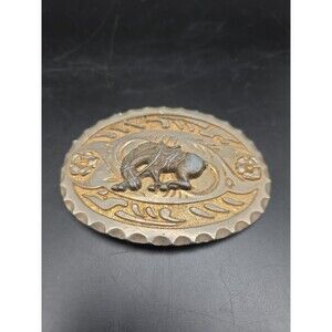 Vintage Cowboy Belt Buckle End Of Trail